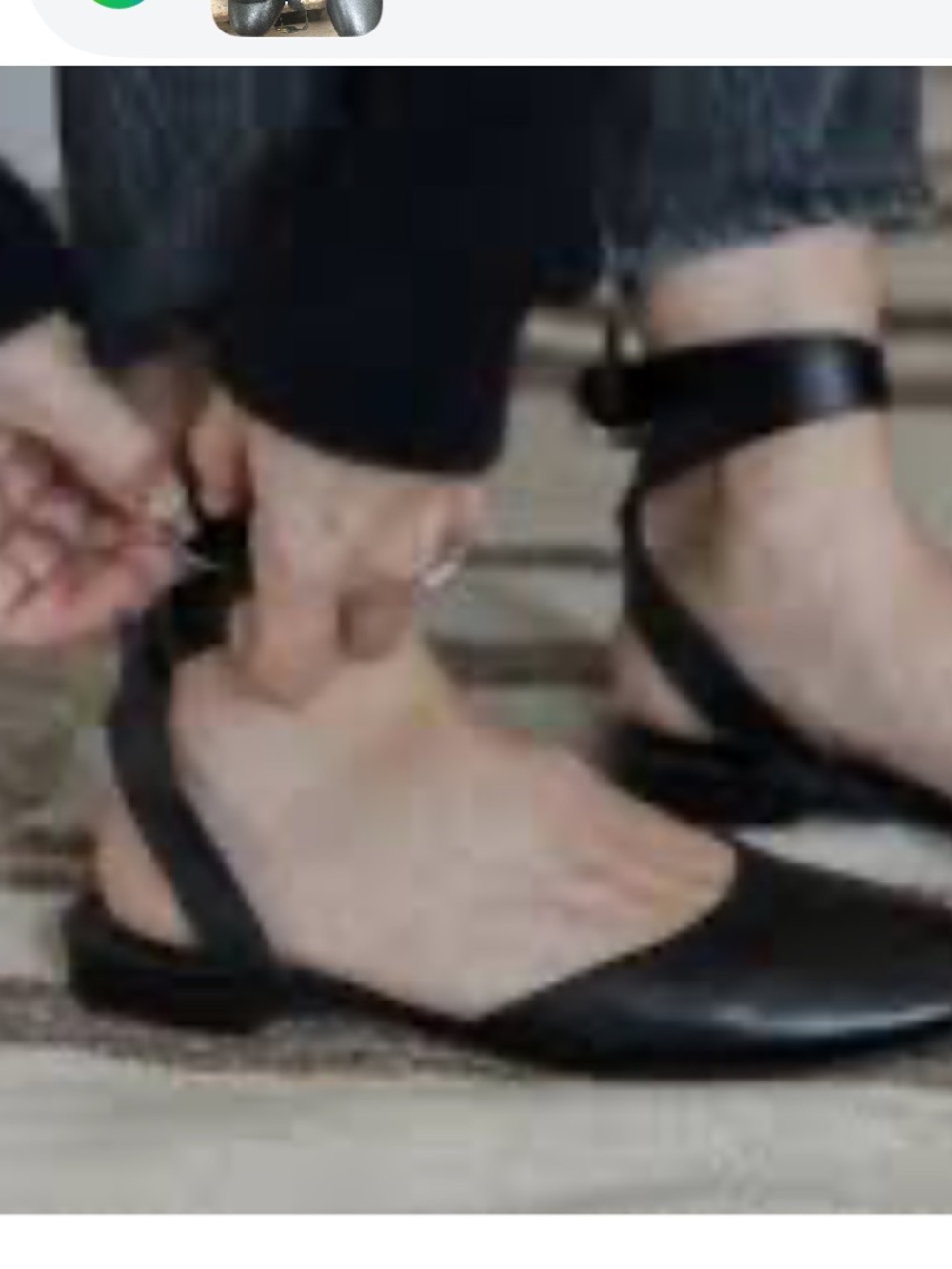 Jenni Kayne  Lambskin leather Ankle Wraparound Ballet Slipper  Flat